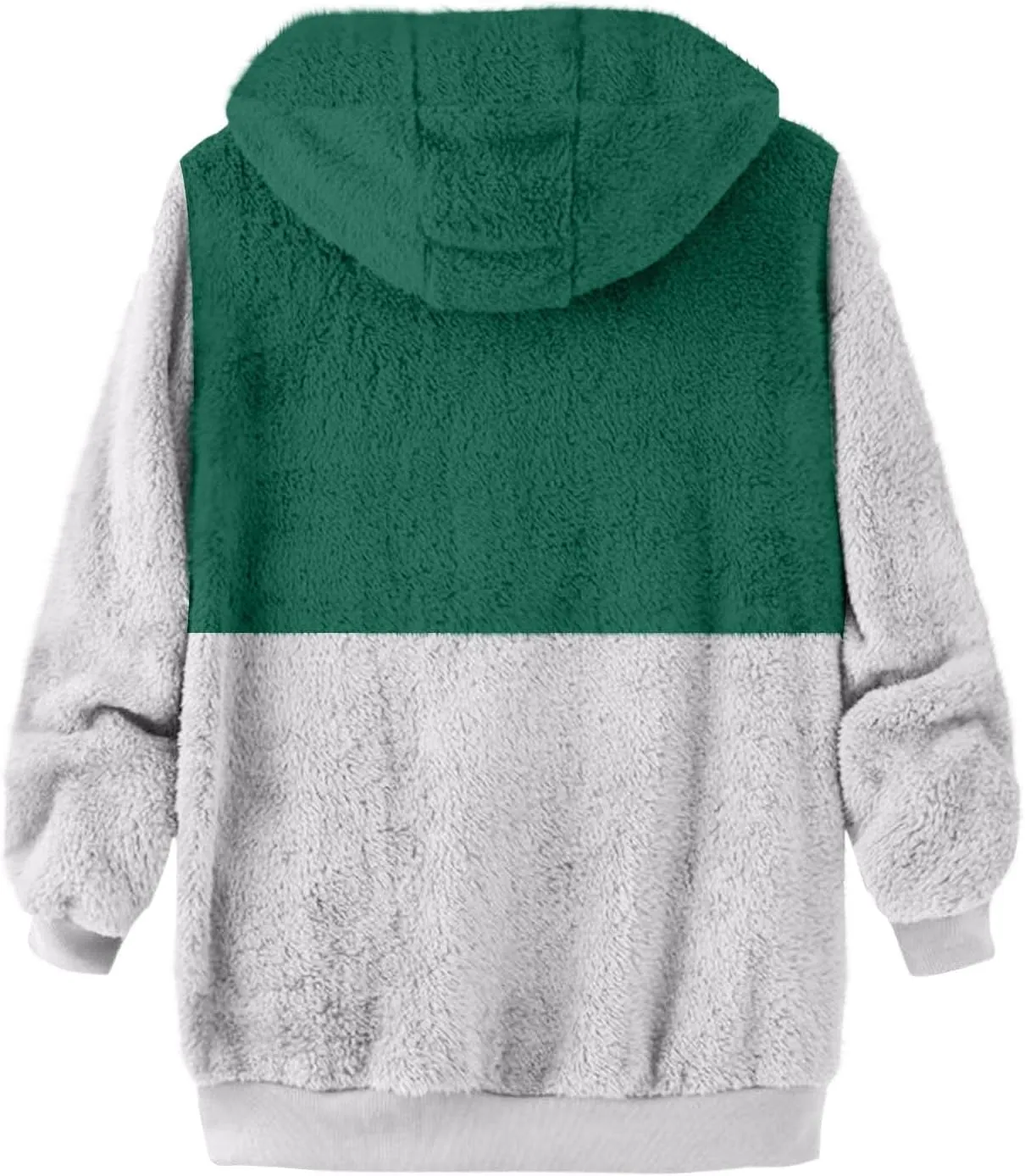 Muscularfit Mens Fuzzy Sherpa Jacket Fleece Long Sleeve Full-Zip Hooded Shirt Casual Warm Winter Jacket Coats Outdoor Fashion