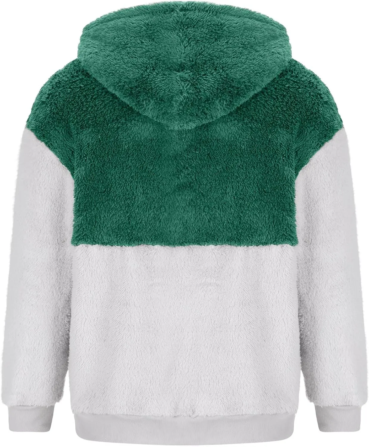 Muscularfit Mens Fuzzy Sherpa Jacket Fleece Long Sleeve Full-Zip Hooded Shirt Casual Warm Winter Jacket Coats Outdoor Fashion