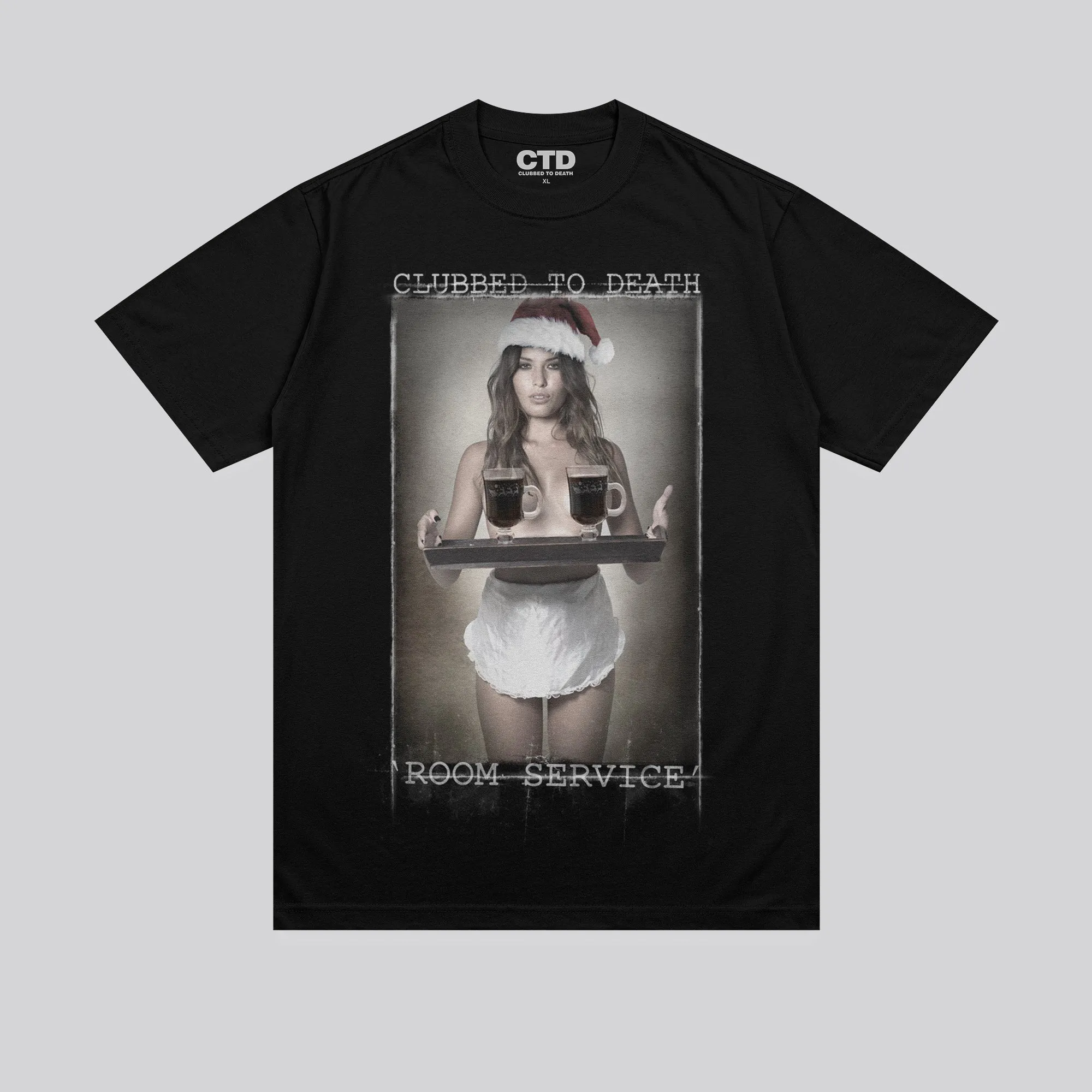 MY FESTIVE TIPPLE T-SHIRT JET BLACK