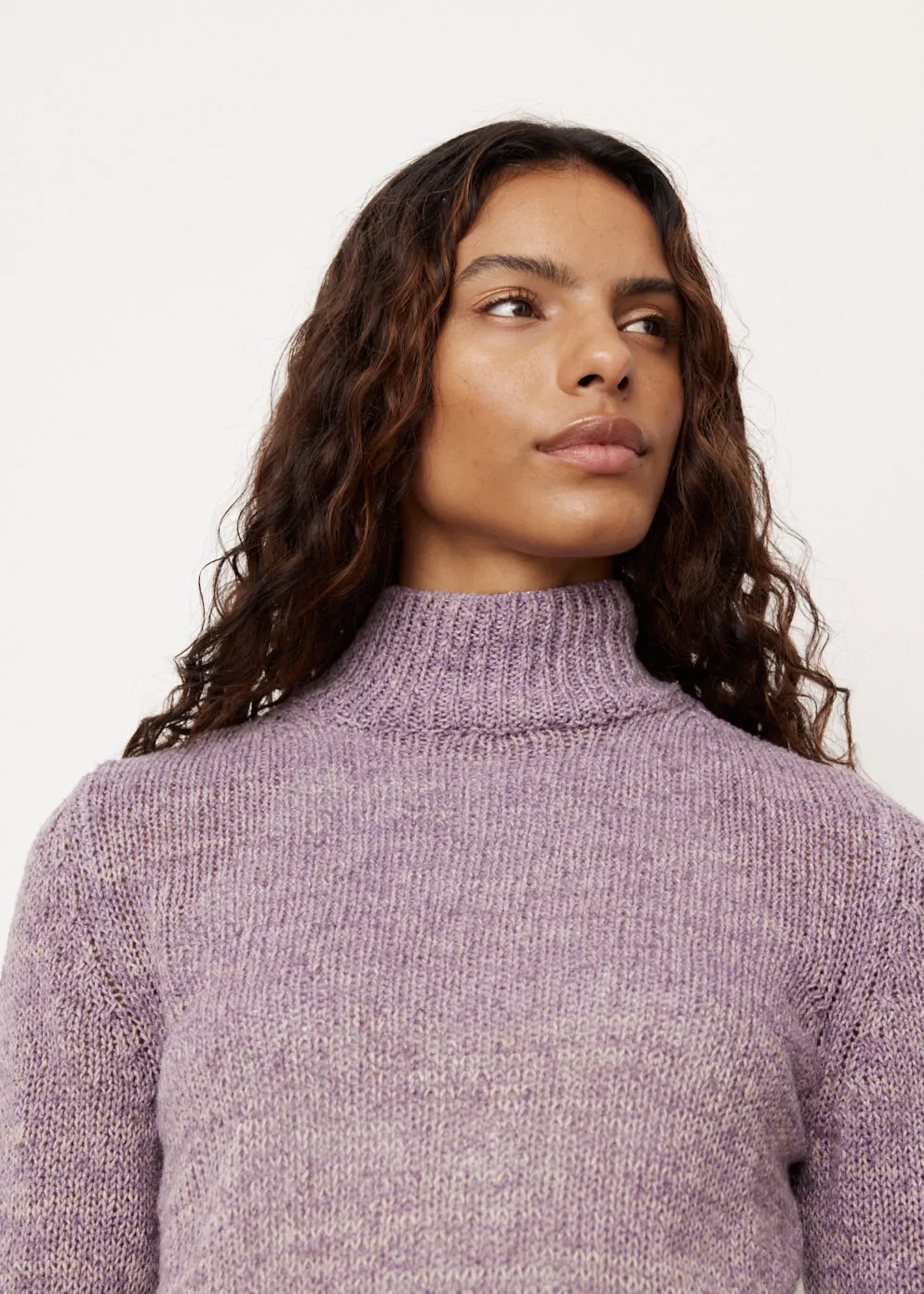 Natural-Dye High-Neck Knit