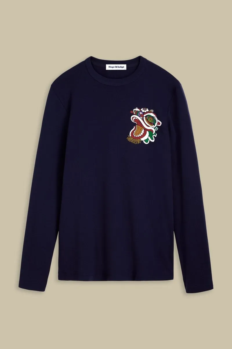 Nezer L/S T-Shirt | Navy Dragon