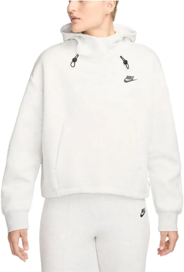 Nike Sportswear Tech Fleece Women's Oversized Hoodie (FV6322-013, Light Grey/Heather/Black)