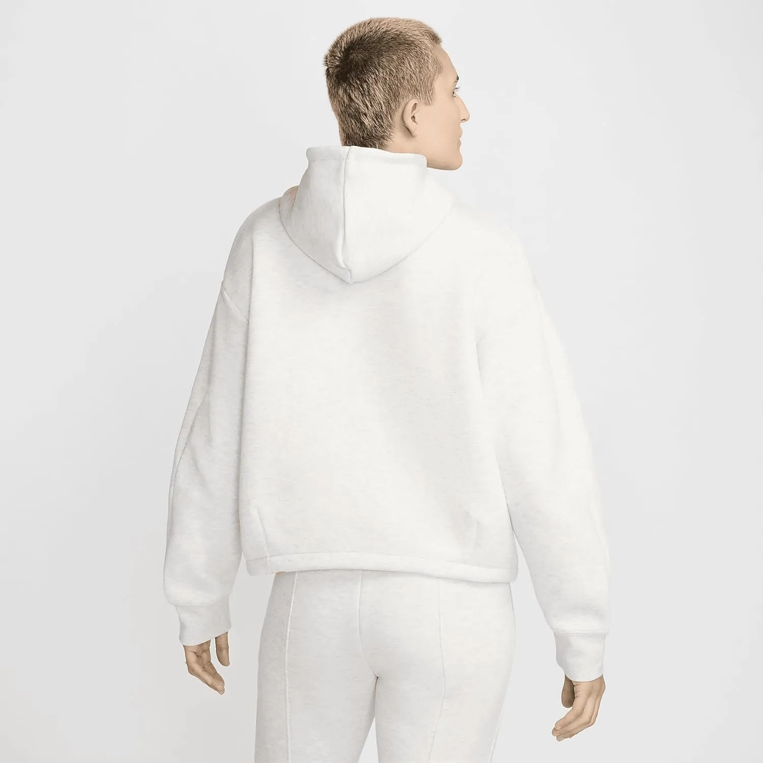 Nike Sportswear Tech Fleece Women's Oversized Hoodie (FV6322-013, Light Grey/Heather/Black)