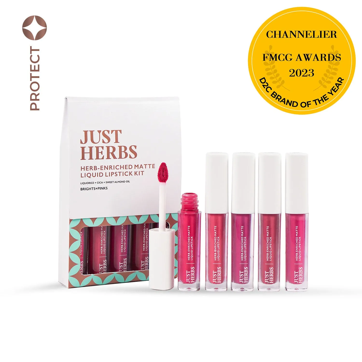 Nudes And Browns: Full-Size Herb Enriched Matte Liquid Lipstick Kit - Set of 5