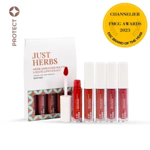 Nudes And Browns: Full-Size Herb Enriched Matte Liquid Lipstick Kit - Set of 5