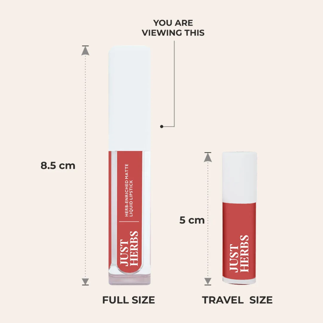 Nudes And Browns: Full-Size Herb Enriched Matte Liquid Lipstick Kit - Set of 5
