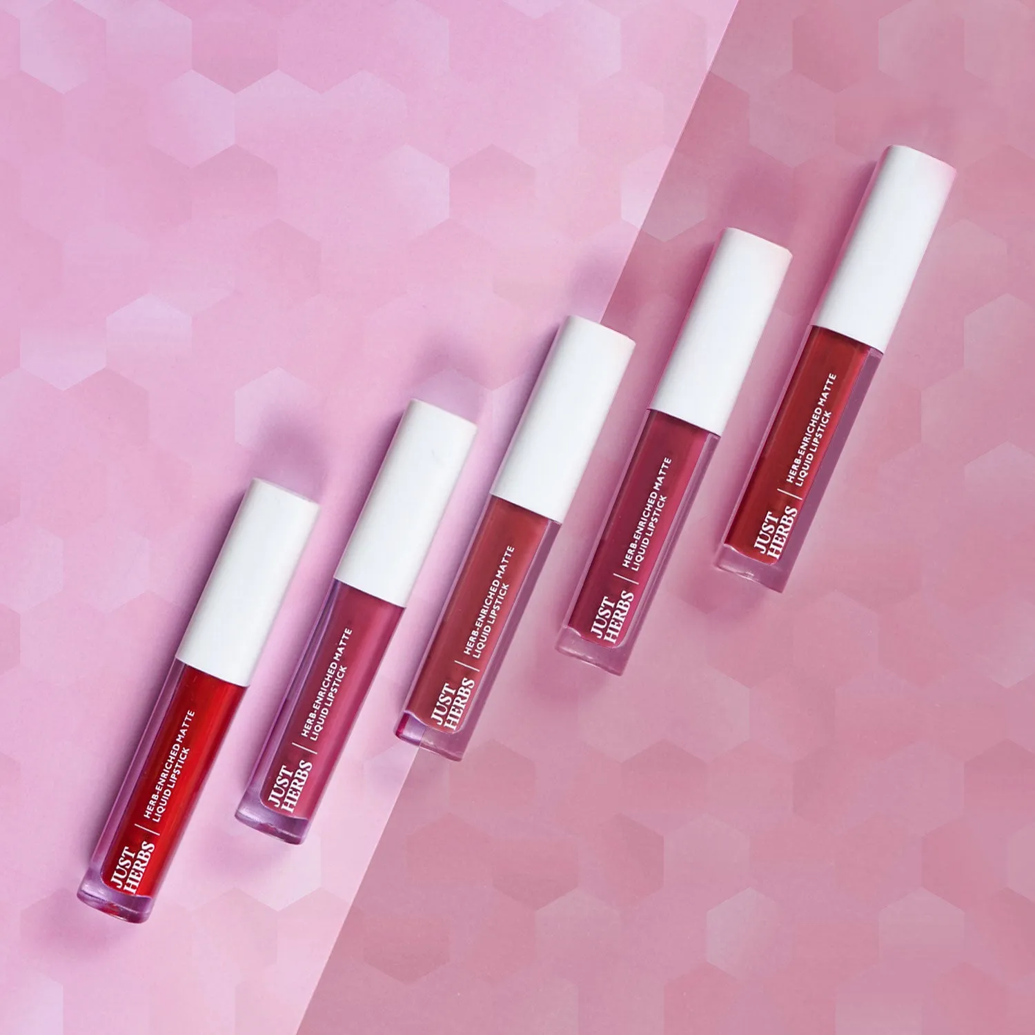 Nudes And Browns: Full-Size Herb Enriched Matte Liquid Lipstick Kit - Set of 5