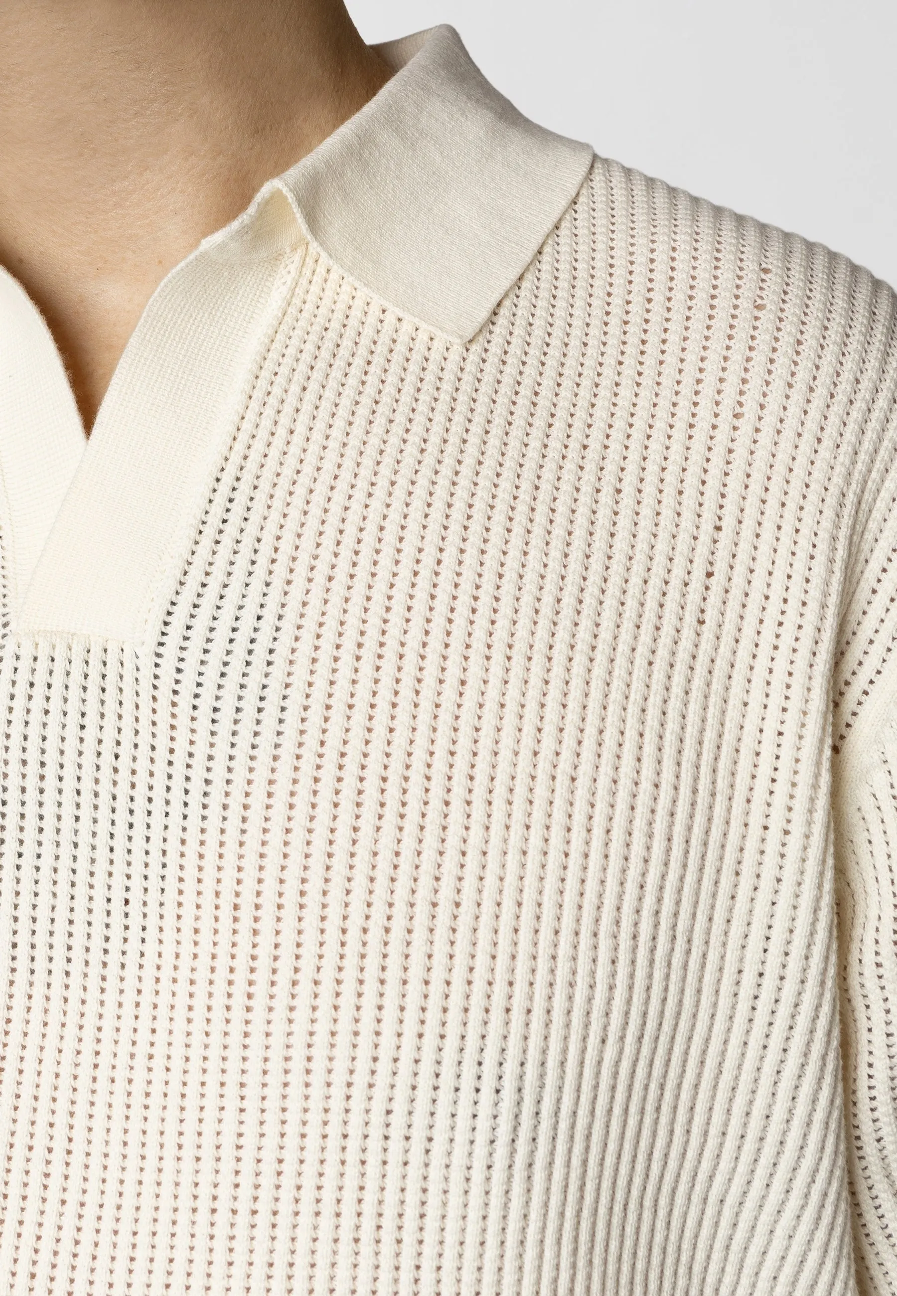 Oliver knitted polo - Ecru