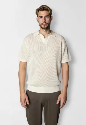 Oliver knitted polo - Ecru