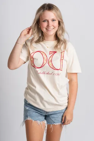 OU Sooners palace rose comfort color t-shirt natural