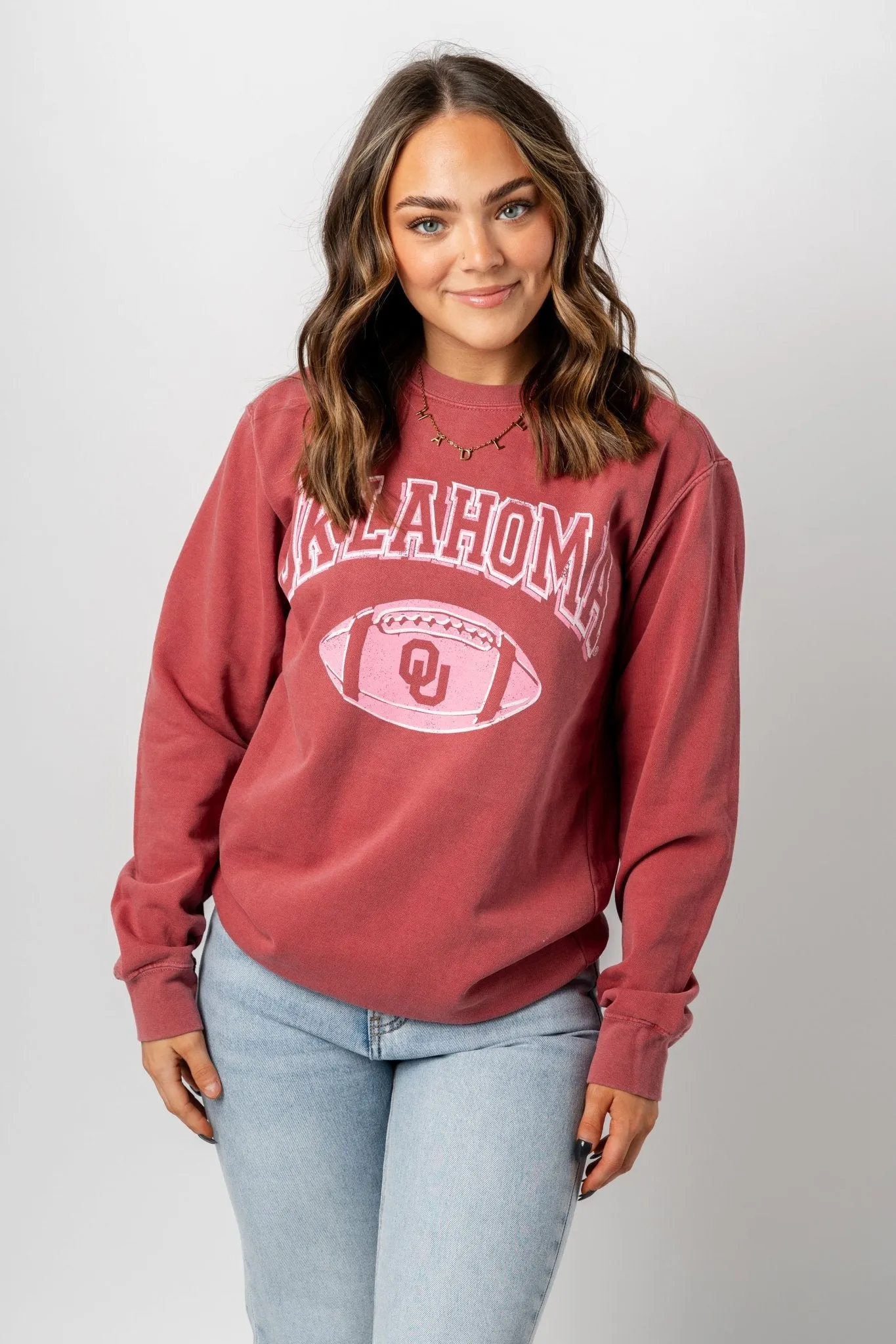 OU Wonka football comfort color sweatshirt crimson