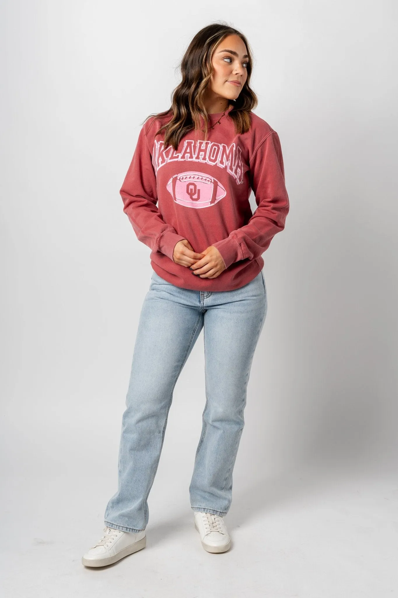 OU Wonka football comfort color sweatshirt crimson
