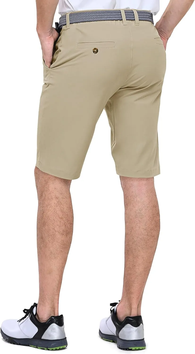 Outdoor Ventures Men's Golf Shorts 11" Inseam Classic-Fit Flat Front Stretch Casual Shorts with Pockets Summer Hiking Travel