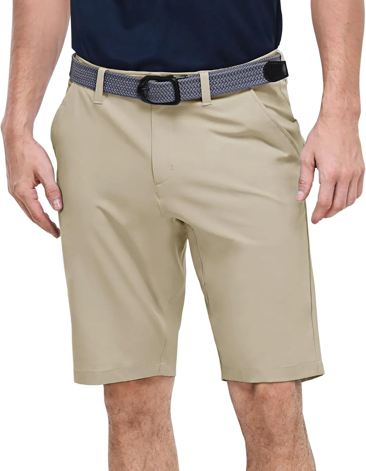 Outdoor Ventures Men's Golf Shorts 11" Inseam Classic-Fit Flat Front Stretch Casual Shorts with Pockets Summer Hiking Travel