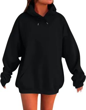 Oversized Hoodies For Women Plus Size Long Sleeve Drawstring Pullover Sweatshirt Trendy Winter Clothes With Pockets