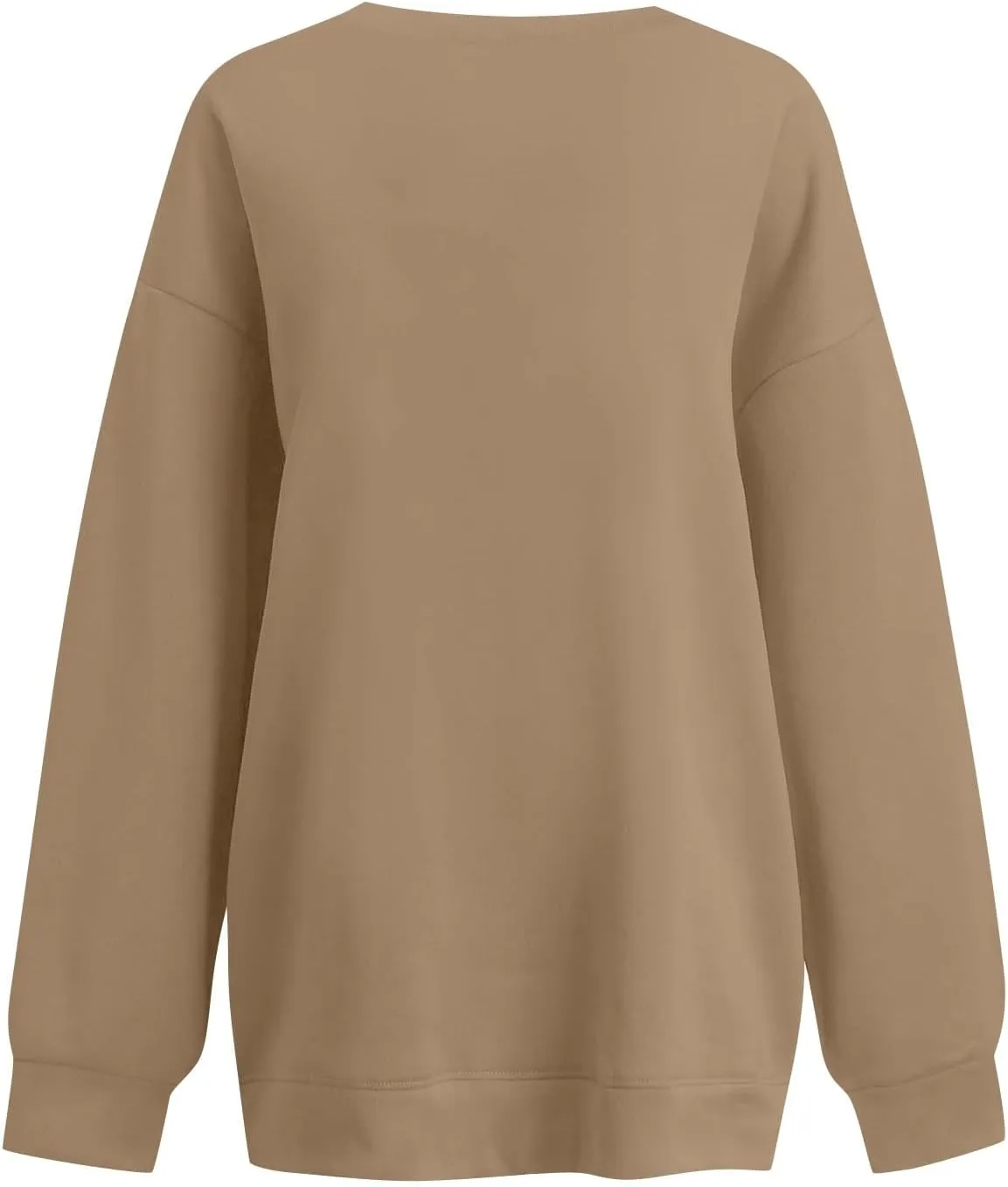 Oversized Sweatshirt For Women Plus Size V Neck Long Sleeve Drop Shoulder Pullover Hoodies Trendy Winter Clothes