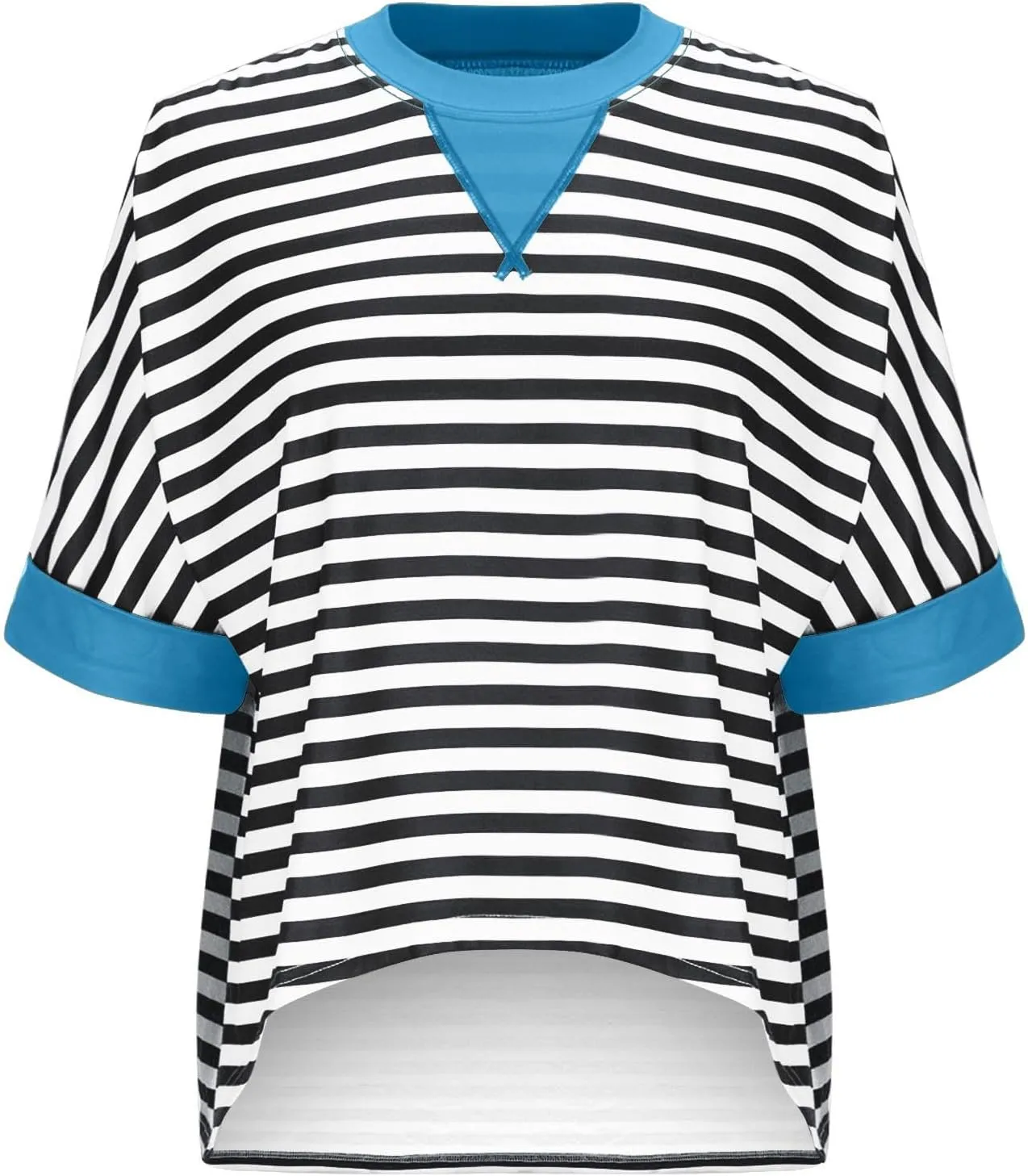 Oversized Tshirts for Women Crew Neck Striped Short Sleeve Blouses Casual Fashion Daily Womens Workout Tops