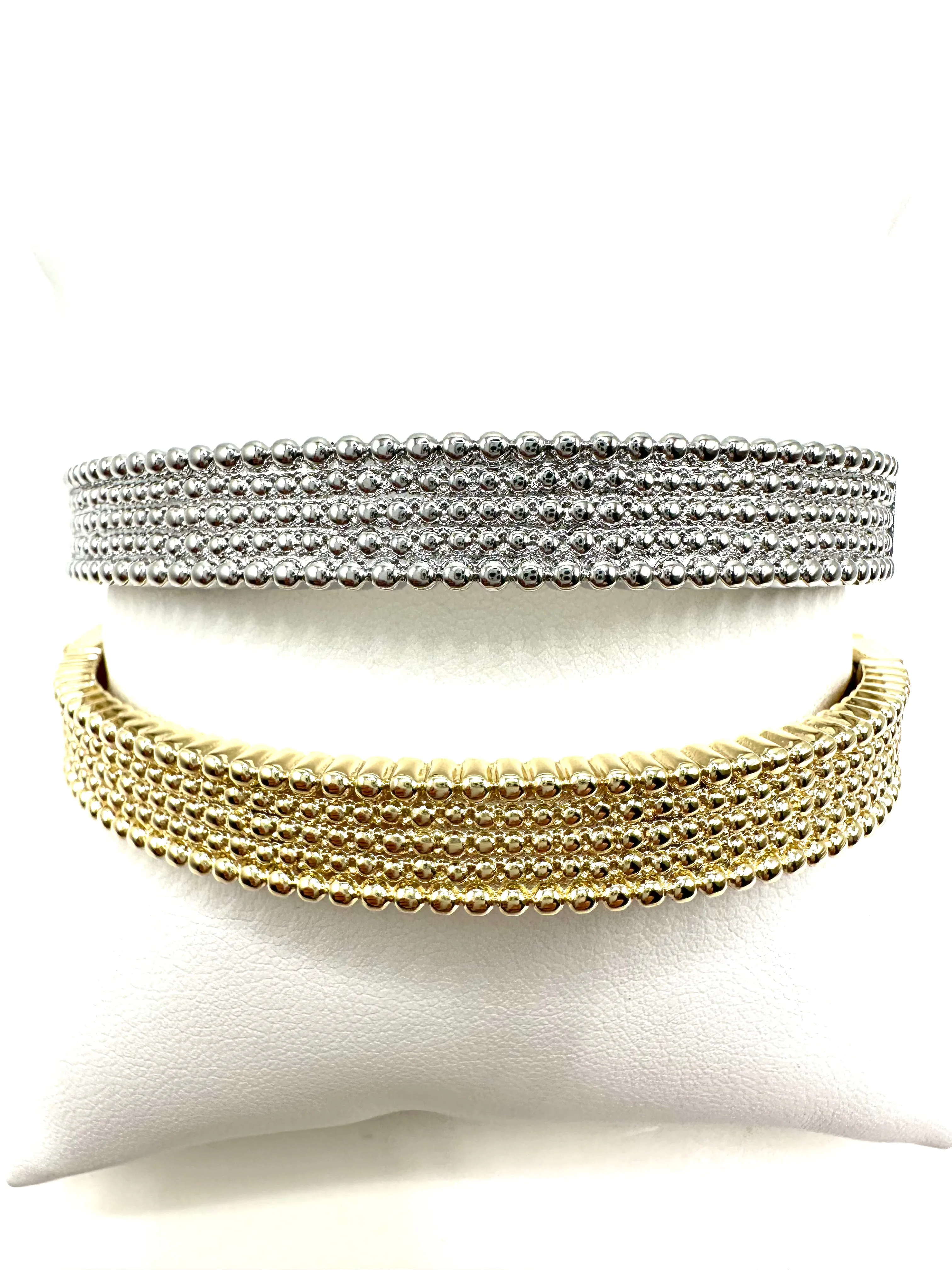 Pave Micro Bead Texture Bangle