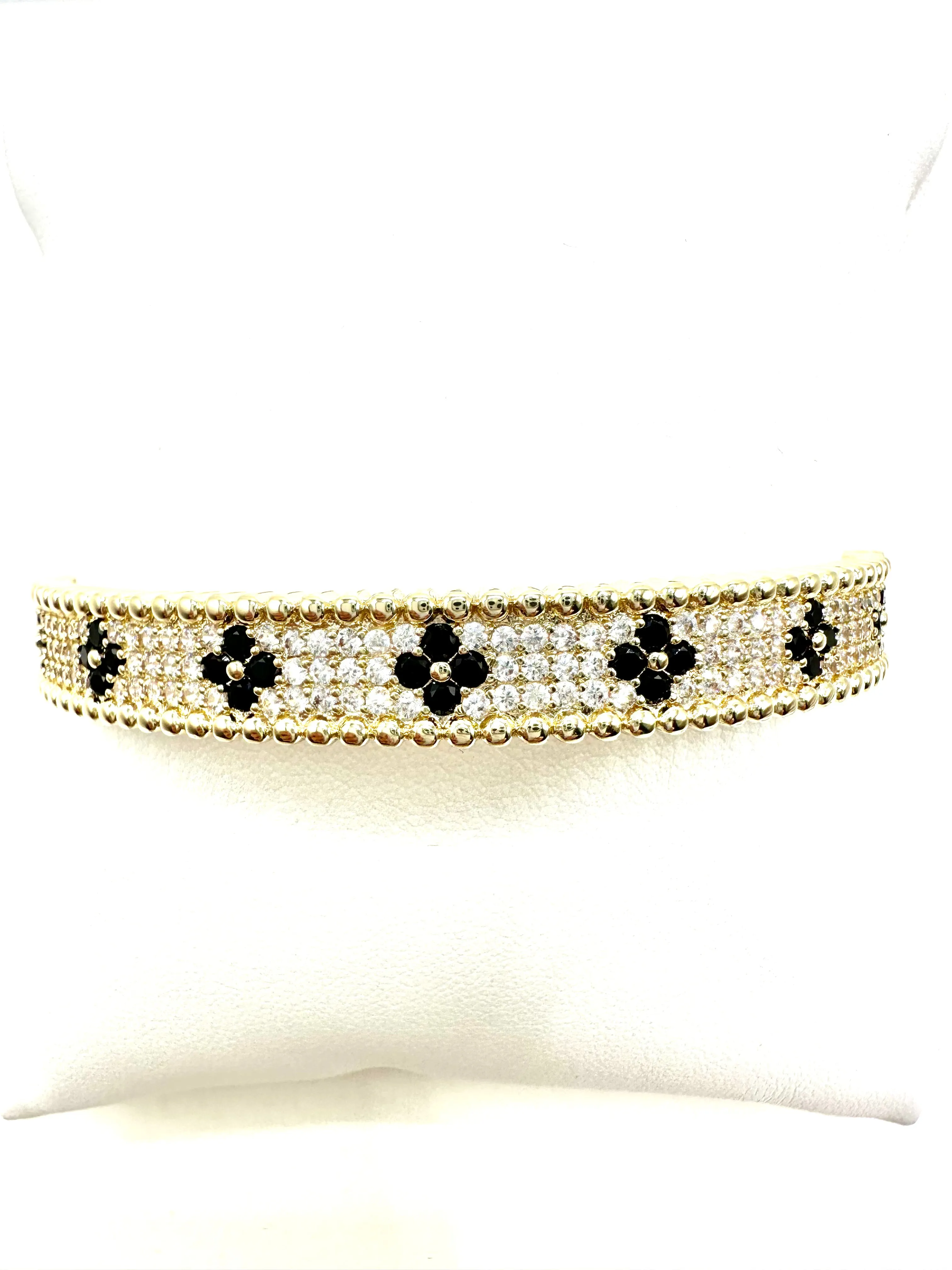 Pave Micro Bead Texture Bangle