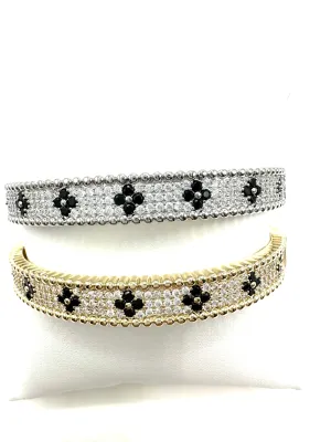 Pave Micro Bead Texture Bangle