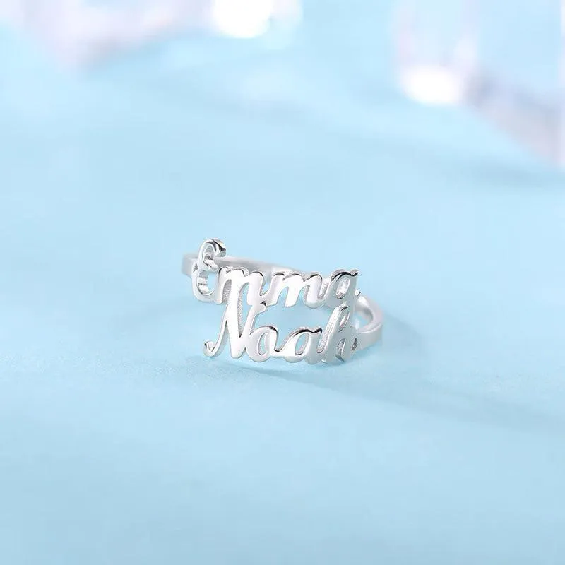 Personalize Two Names Ring