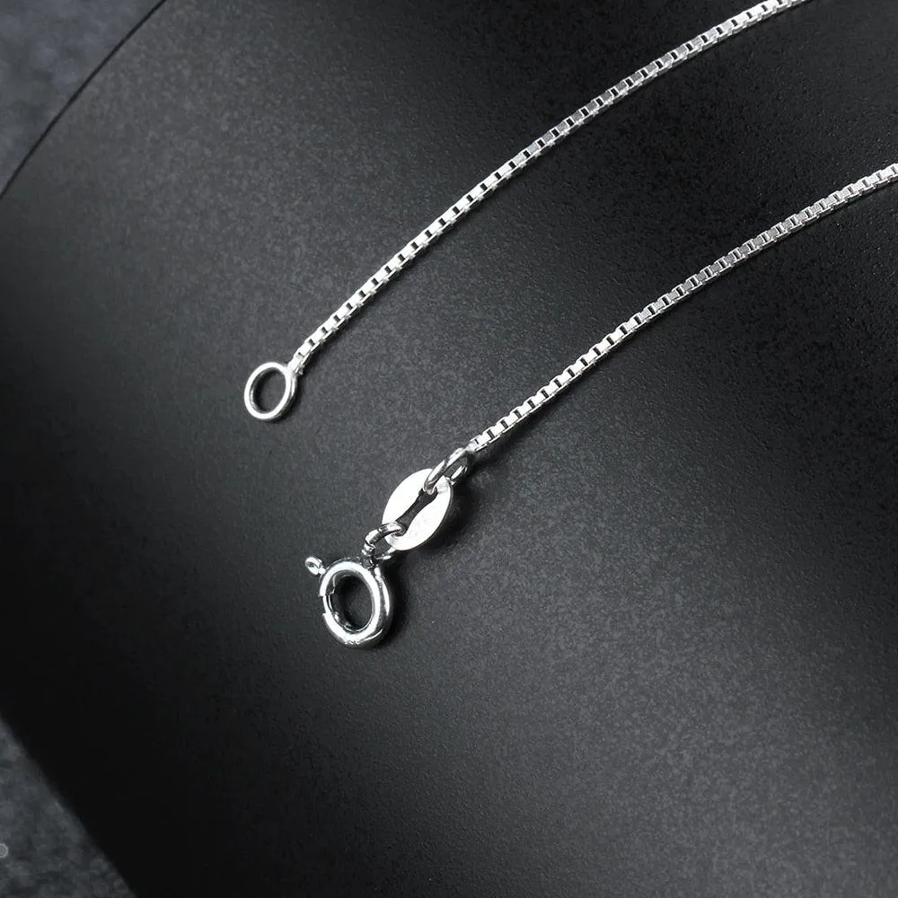 Personalized Women's 925 Sterling Silver Necklace with Heart Shape Engraved Name Pendant, Trendy Jewelry Gift for Her