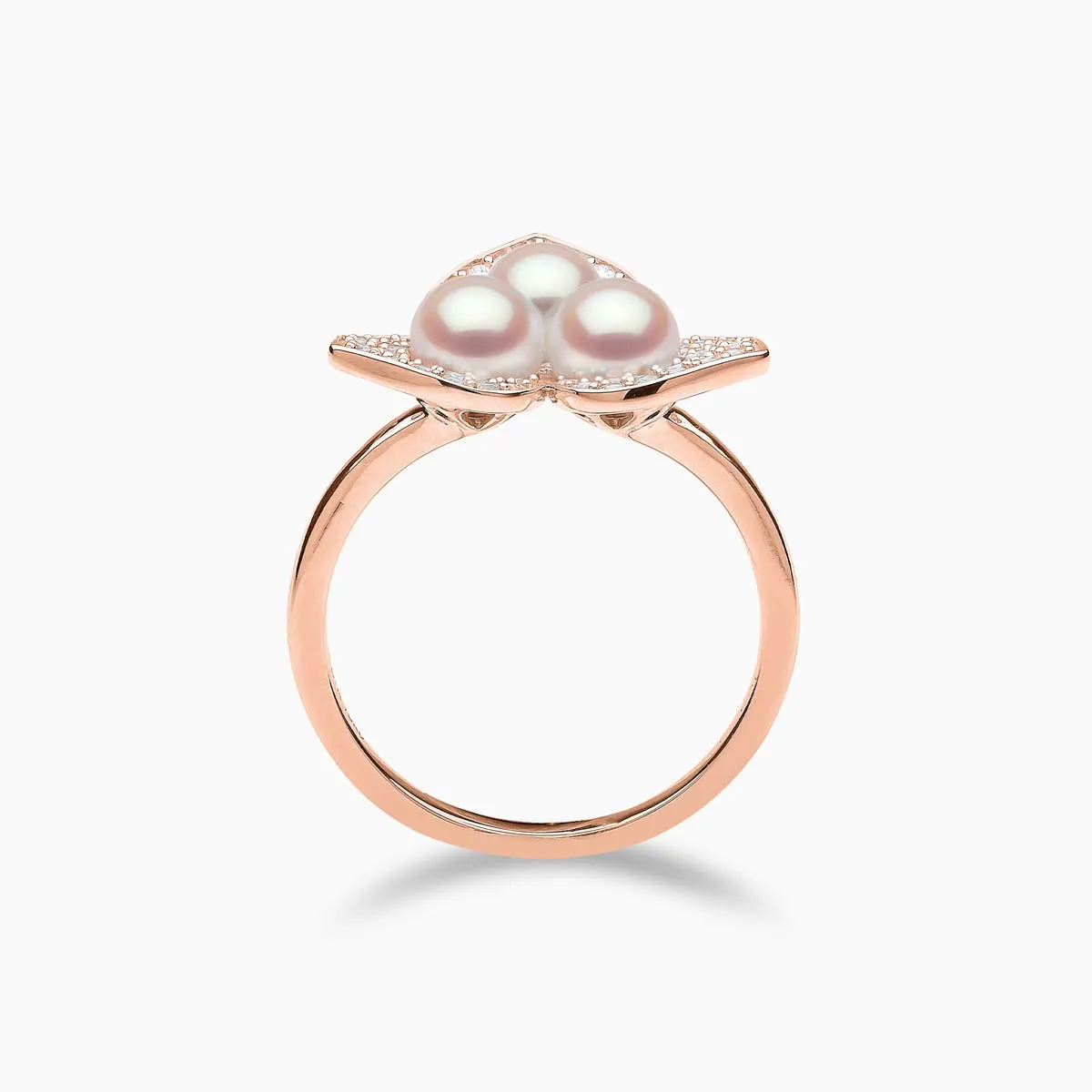 Petal 18K Gold Pearl and Diamond Blossom Ring