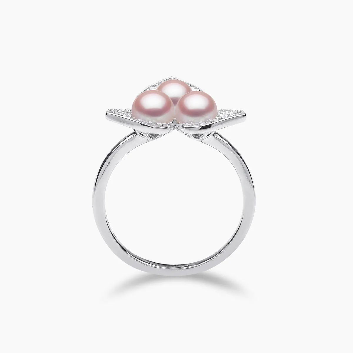 Petal 18K Gold Pearl and Diamond Blossom Ring
