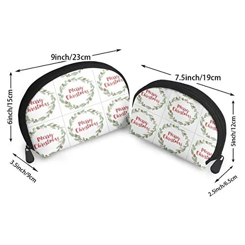 Pingshoes Makeup Bag Sweet Simple Living Handy Half Moon Toiletry Bags Organizer Women