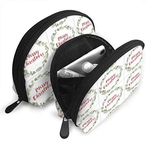 Pingshoes Makeup Bag Sweet Simple Living Handy Half Moon Toiletry Bags Organizer Women