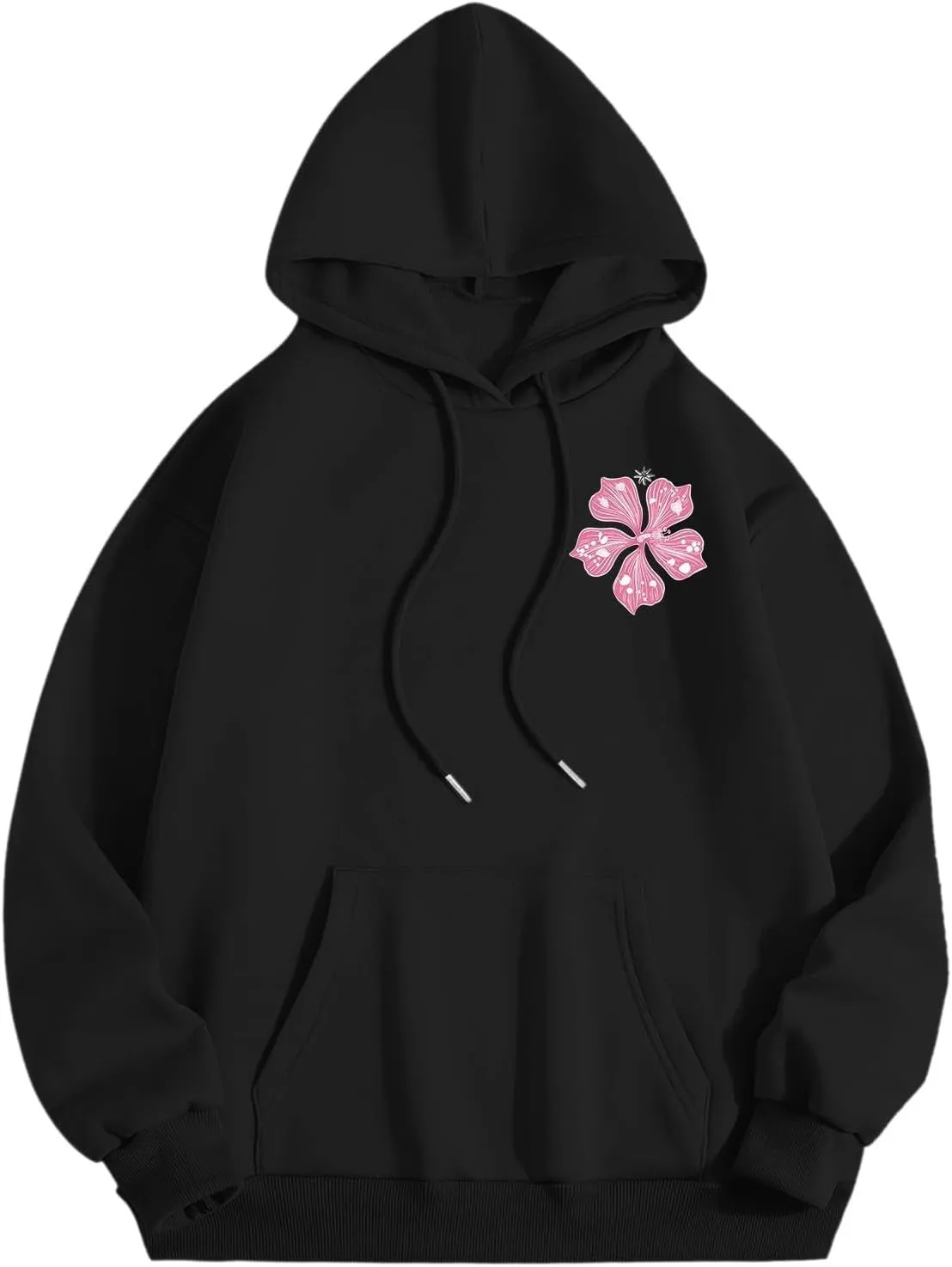 Pink Puff Hoodie Graphic Hoodies For Teen Girls Cute Sweatshirt Oversized Pullover Long Sleeve Preppy Tops