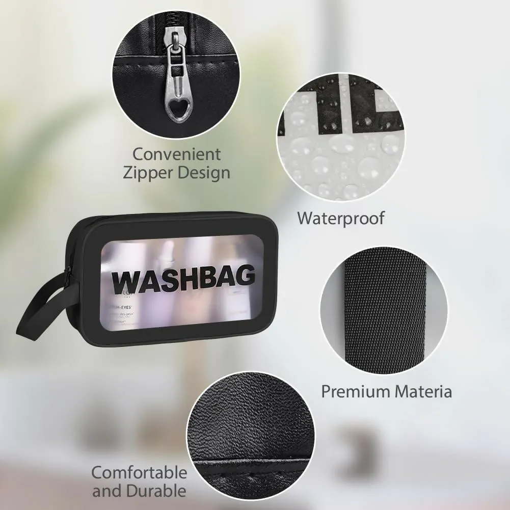 Portable Makeup Organizer Bag WASHBAG-Black Large