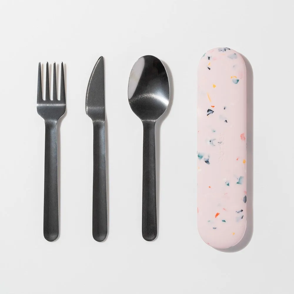 Porter: Stainless Steel Utensil Set Terrazzo Blush