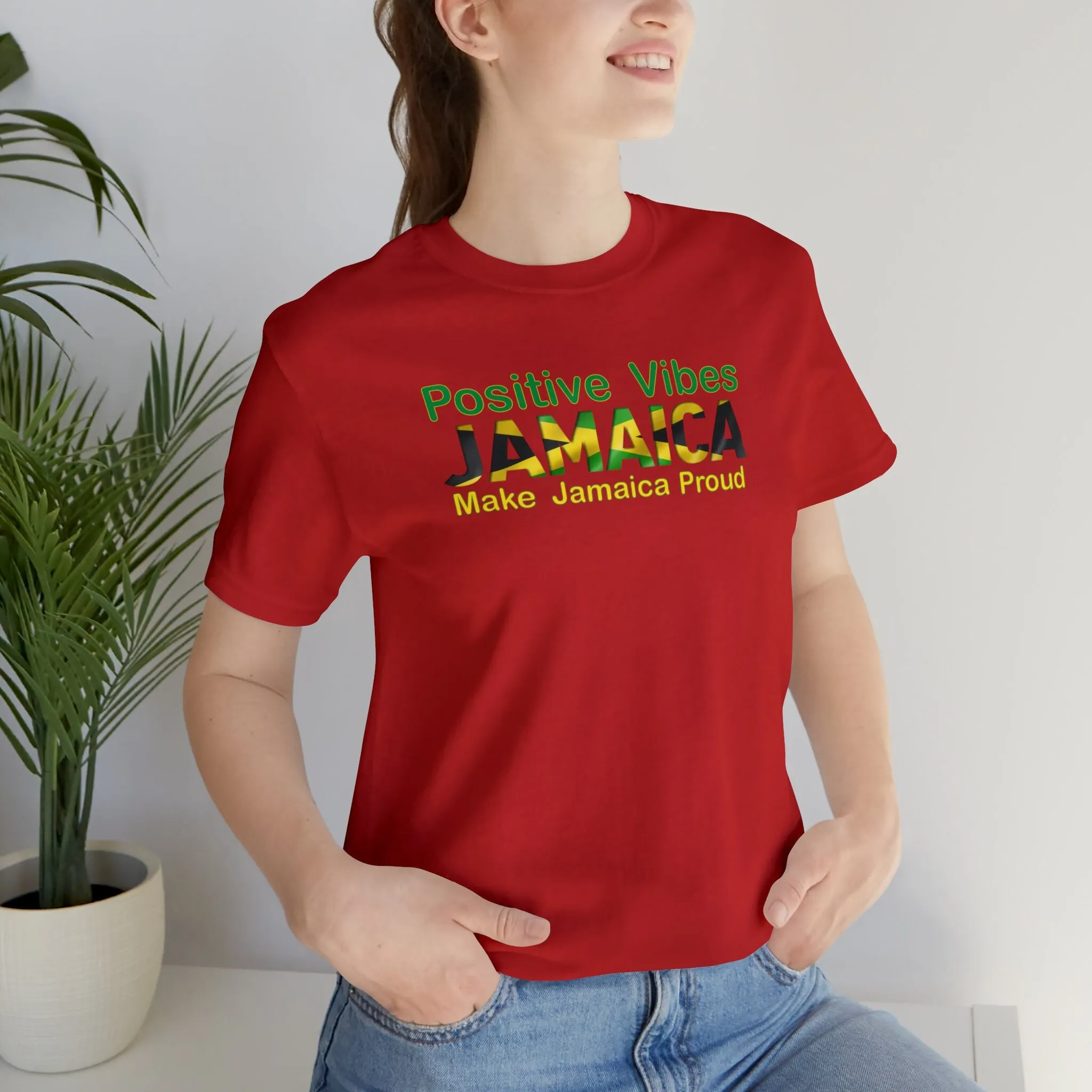 Positive Vibes Shirt | M23 designs cute Tropical clothe funny graphics apparel Jamaica T-shirt
