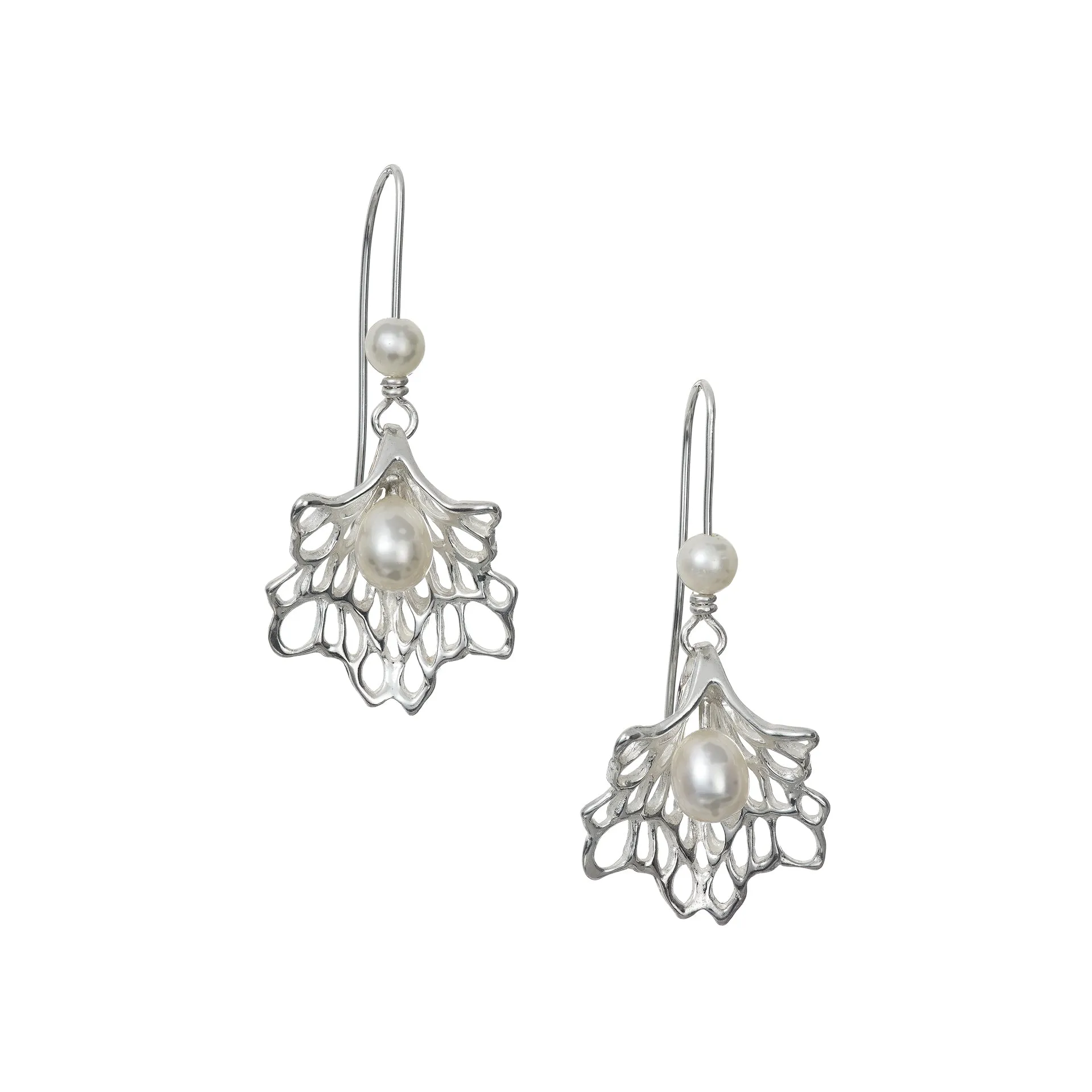 Pretty Petals & Pearls Drop Earrings