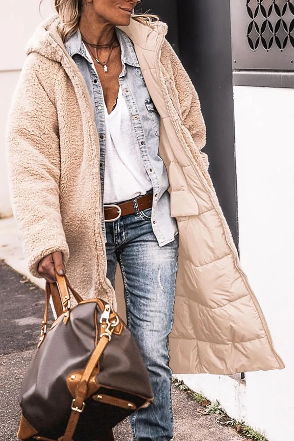PRETTYGARDEN Women's 2025 Winter Fashion Clothes Oversized Shearling Fleece Long Coats Jackets