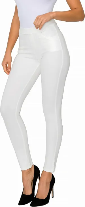 Prolific Health Women's Pull-On Ponte Pants  High Waist Slim or Flared Trousers with Tummy Control for Work or Casual Wear