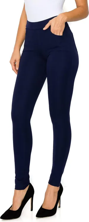 Prolific Health Women's Pull-On Ponte Pants  High Waist Slim or Flared Trousers with Tummy Control for Work or Casual Wear
