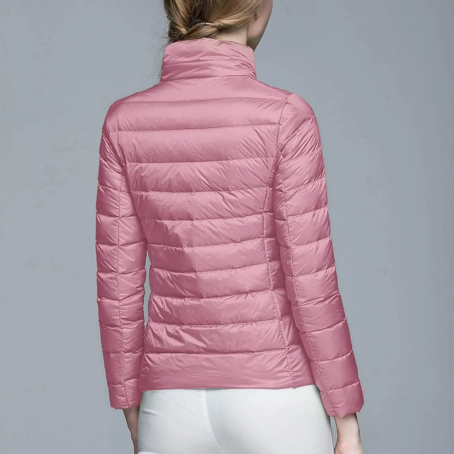 Puffer Jacket for Women Packable Lightweight Fall Winter Down Jacket Warm Slim Fit Casual Bubble Coat for Travel Outdoor