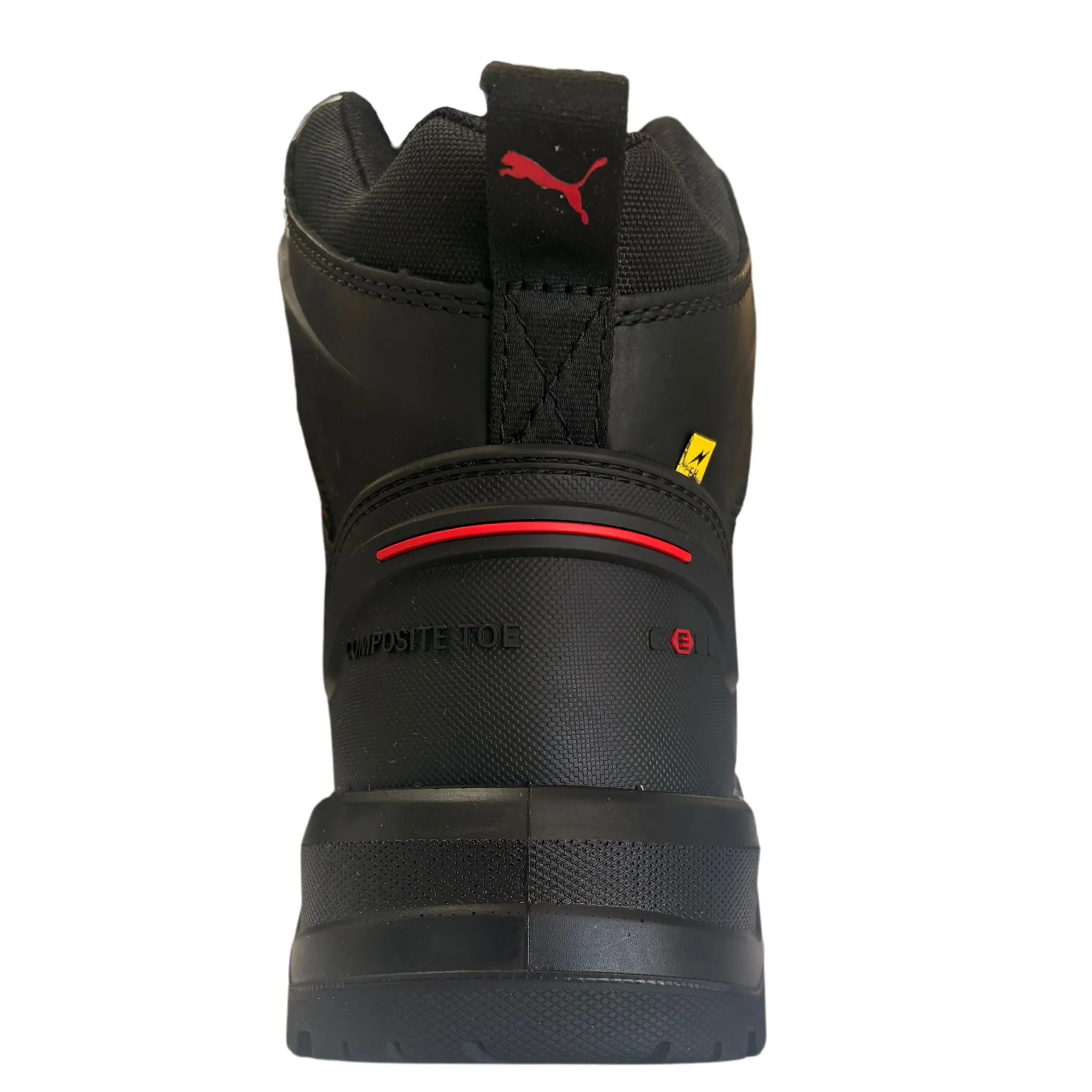 Puma Men's 632745 Iron Black Mid Waterproof Safety Toe Metal Free Work Boots