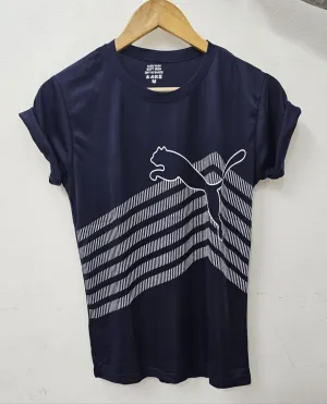 Puma Men's Half Sleeve Printed Polyester T-shirt