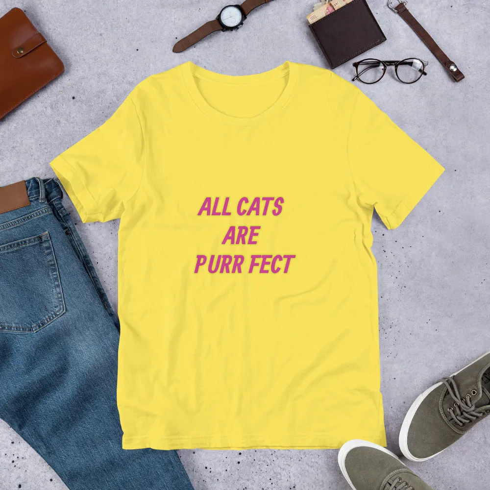 Purr Fect Cat Short-Sleeve Unisex T-Shirt