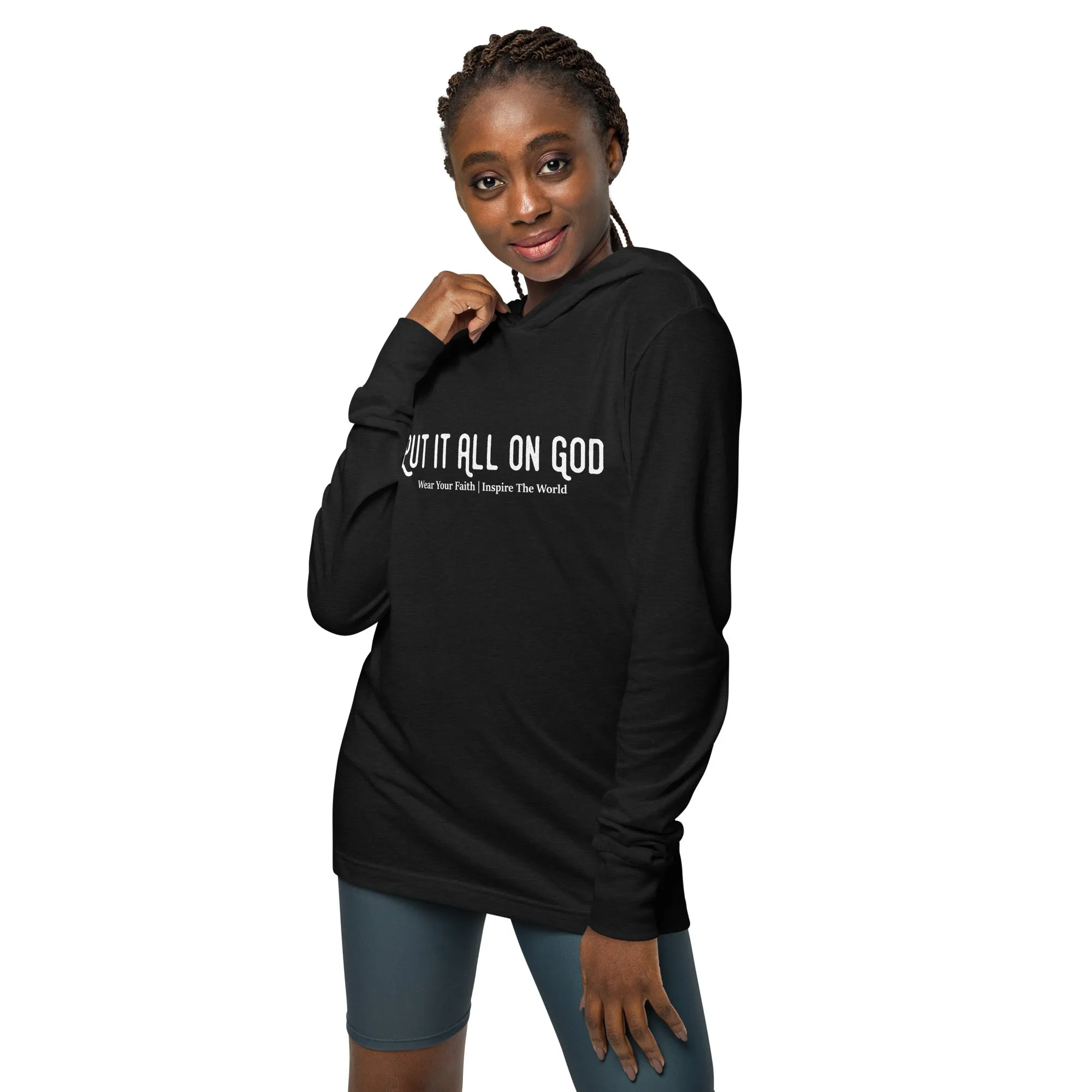 Put It All On God Hooded Long-Sleeve Tee