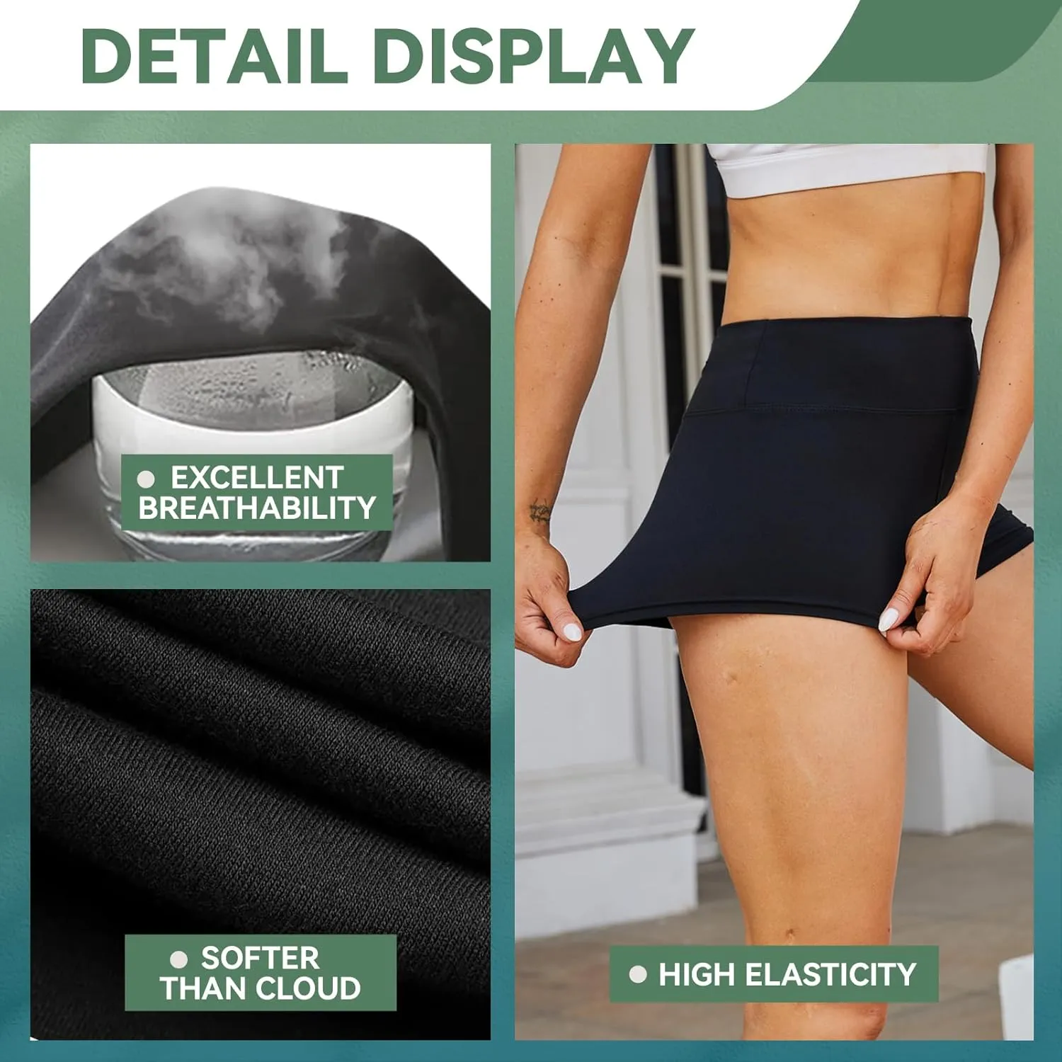 QGGQDD Workout Biker Shorts for Women - 3"/5"/8" High Waisted Tummy Control Spandex Booty Shorts for Gym Yoga Volleyball