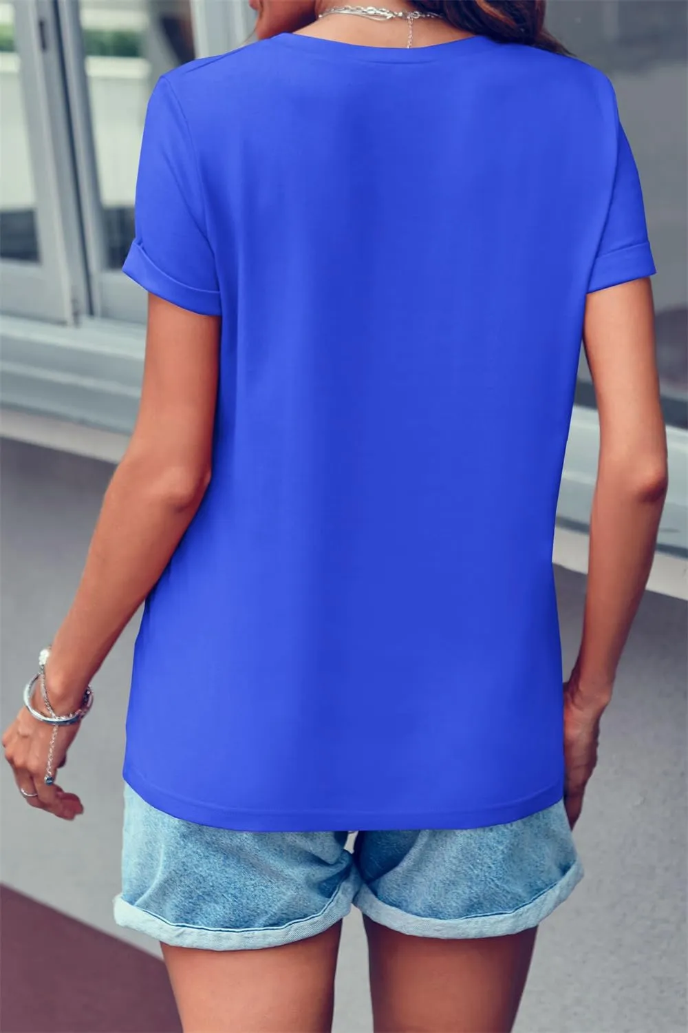 Qianxitang Women's Tops Cute Graphic Print Summer Causal Cotton Round Neck Short Sleeve Blouses T Shirt
