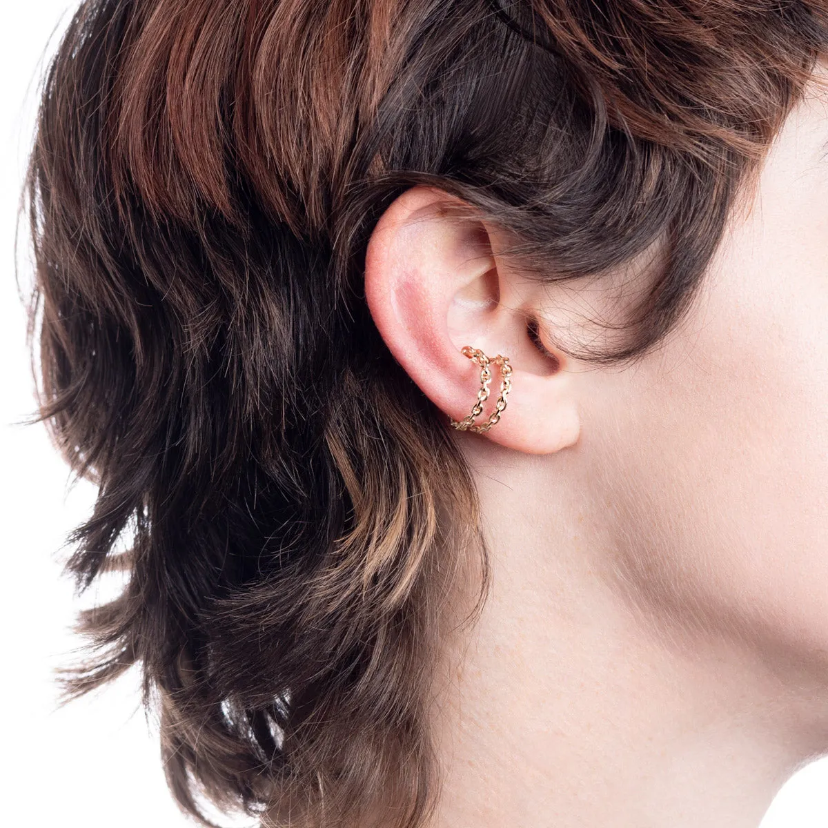 "All About Basics" Double Line Chain Ear Cuff Small size