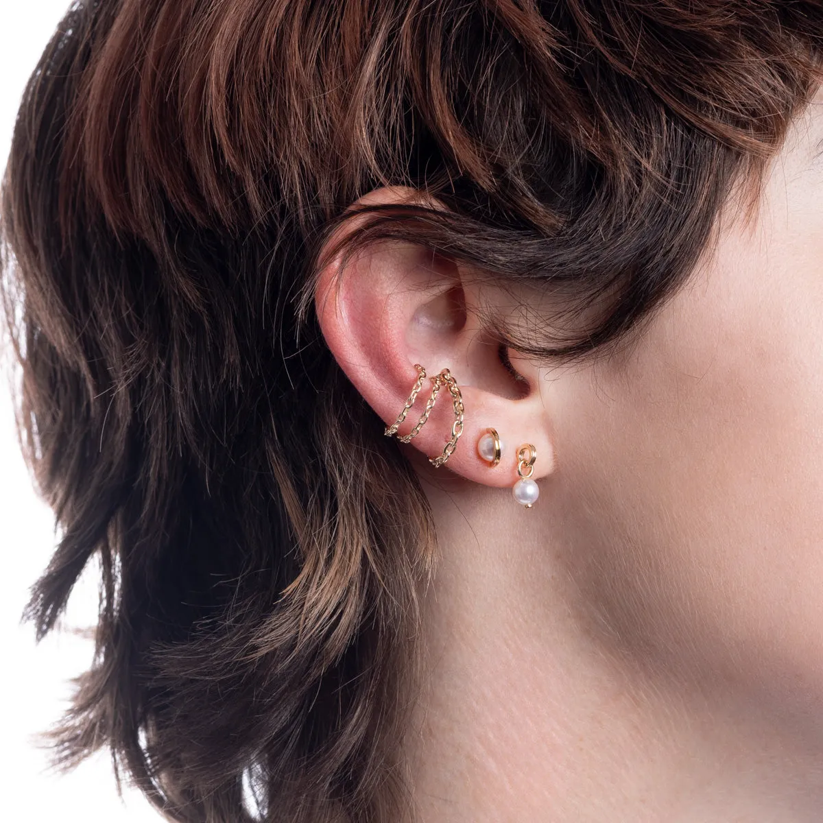 "All About Basics" Double Line Chain Ear Cuff Small size