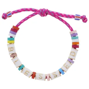 "BLESSED" Bead Bracelet