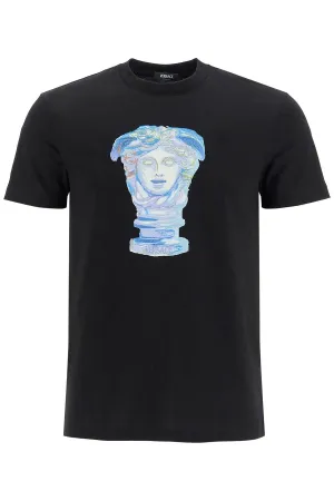 "medusa gallery embroidered t-shirt 1013944 1A13432 BLACK