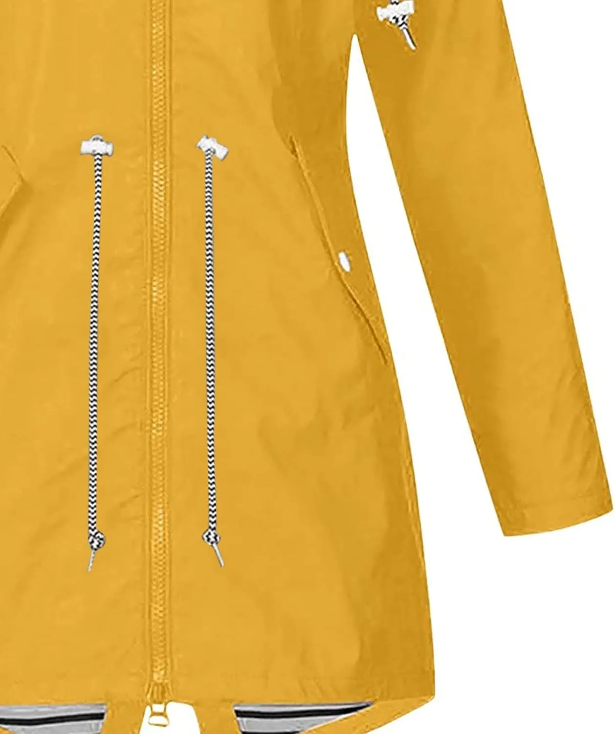 Rain Jackets for Women Waterproof Hooded Anoraks Lightweight Trench Coat Solid WindBreaker Fall Outfits with Pockets